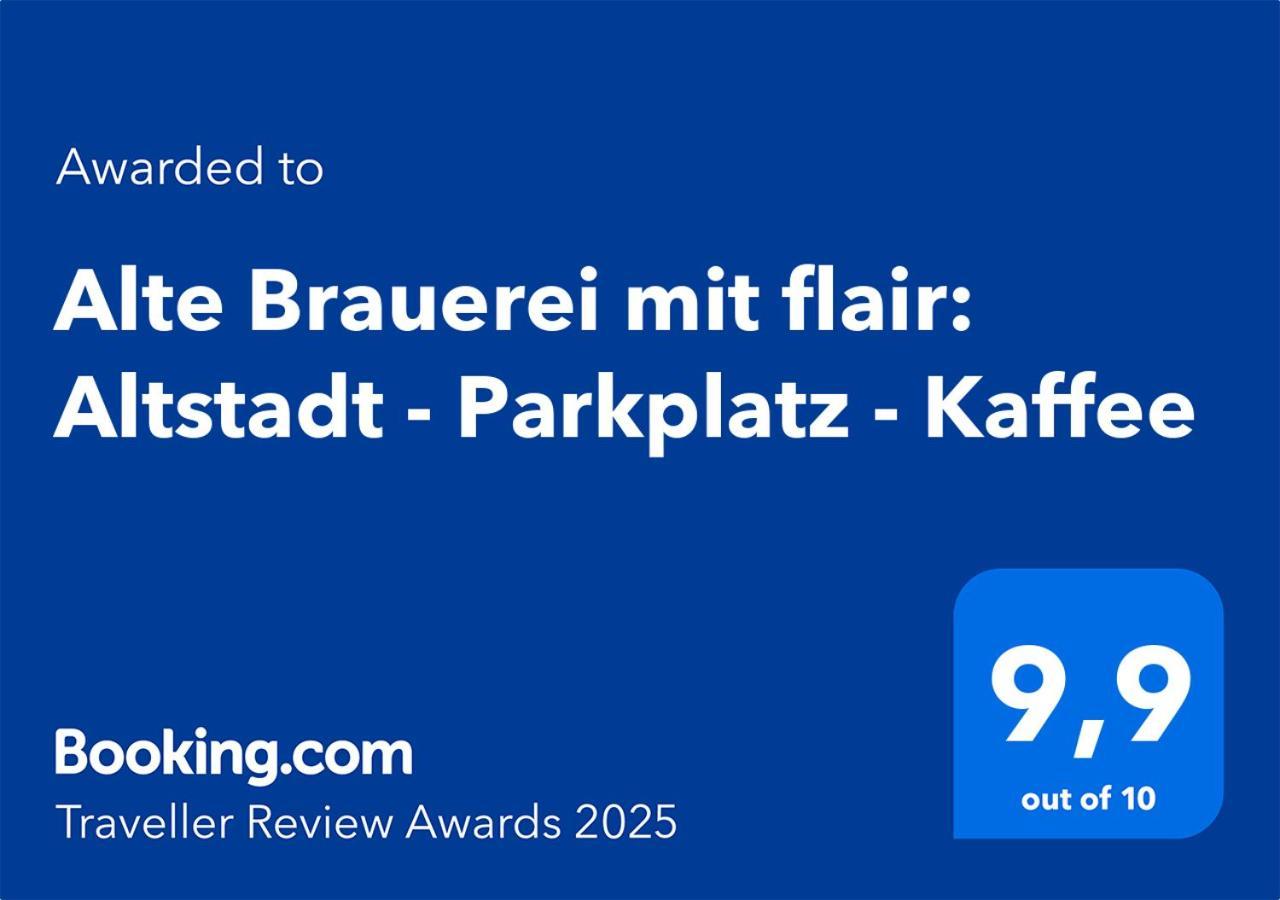Alte Brauerei Mit Flair: Altstadt - Parkplatz - Kaffee Kitzingen Bagian luar foto
